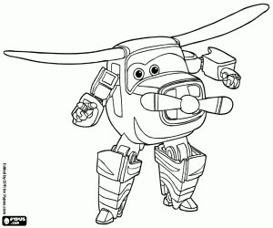 Bello the safari aircraft coloring page