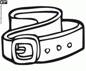 A belt for woman coloring page