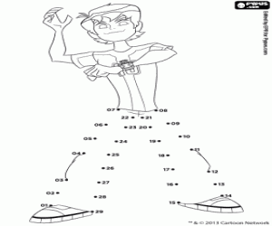 Ben 10 Omniverse, dot to dot coloring page