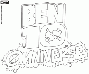 Ben 10 Omniverse logo coloring page