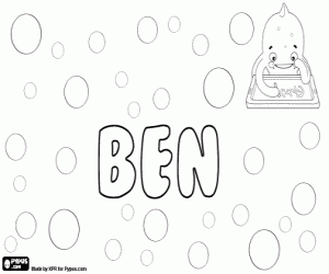 Ben, abbreviated name coloring page