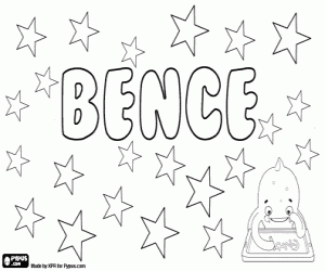 Bence, Hungarian name for child coloring page