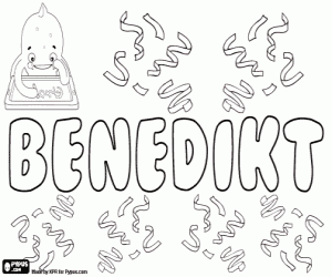 Benedikt, derived from Benedictus coloring page