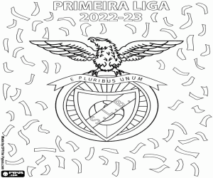 Benfica, champion 2022-2023 coloring page