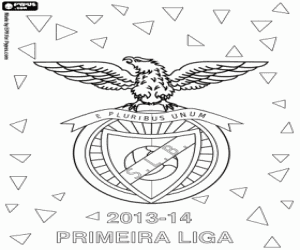 Benfica Lisbon, champion 2013-2014 coloring page