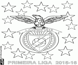 Benfica Lisbon, champion 2015-2016 coloring page