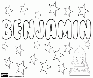 Benjamin, Biblical name coloring page
