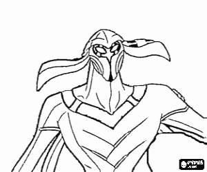 BenMummy, a Ben 10 alien coloring page