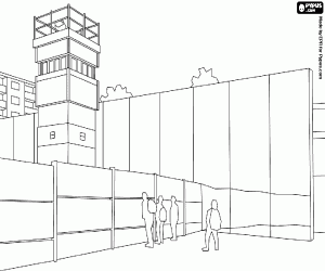 Berlin Wall Memorial coloring page
