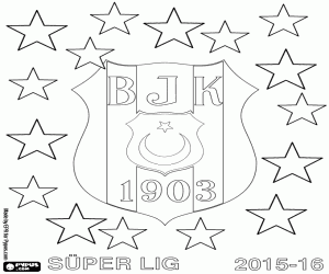 Besiktas, champion 2015-2016 coloring page