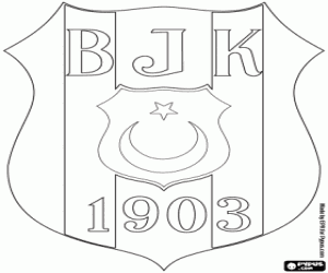 Besiktas shield coloring page