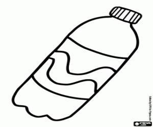 Beverage plastic bottle coloring page