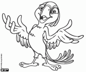 Bia, the youngest daughter of Blu and Jewel coloring page