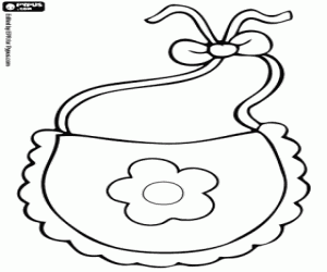 A bib for baby coloring page
