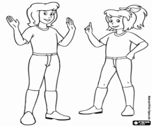 Bibi and Tina, young horsewomen coloring page