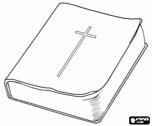 The Bible of the Christian religion coloring page