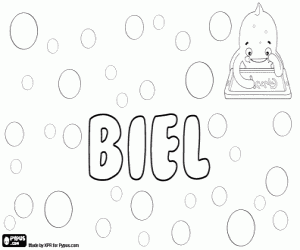 Biel, male first name coloring page