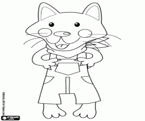 The big bad wolf with pants coloring page