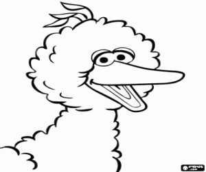 Big Bird, character of Sesame Street coloring page