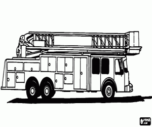 Big fire truck coloring page