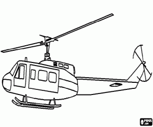 Big helicopter coloring page