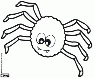 Big spider coloring page