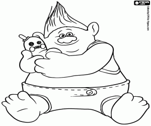 The biggest troll, Biggie coloring page