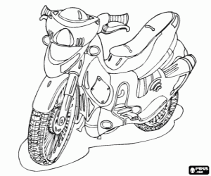 Bike or motorcycle coloring page