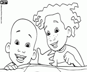 Bill and Andrew, a couple of friends coloring page