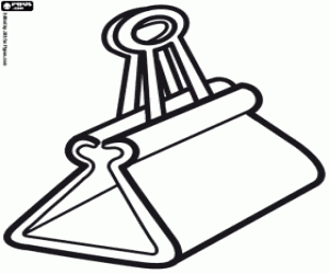 Binder clip coloring page