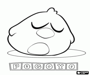 The bird, a friend of Pocoyo coloring page