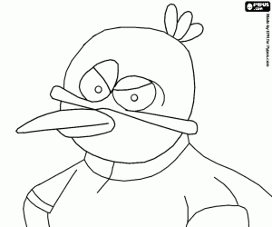 A bird, a Pet Squad criminal coloring page