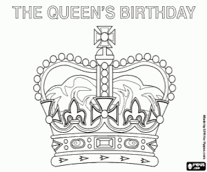 Birthday of the Queen of England coloring page
