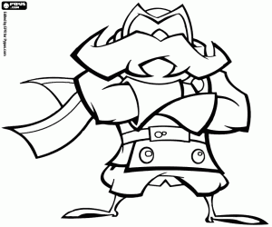 Black Baron, antagonist character coloring page