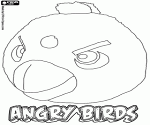 Black Bird of Angry Birds coloring page