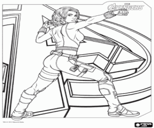 Black Widow, Avengers coloring page