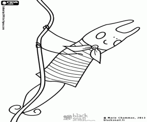 Blackie, character of Black Snail coloring page