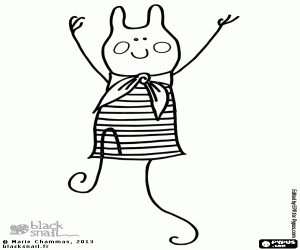 Blackie, the protagonist coloring page