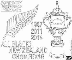 All Blacks,three-time world champion coloring page