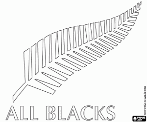 All Blaks logo coloring page
