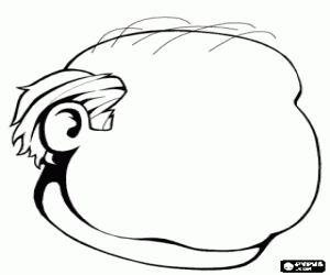 Blank face of bald man coloring page