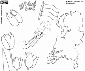Blinky in the Netherlands coloring page