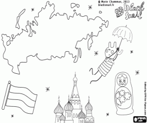 Blinky in Russia coloring page