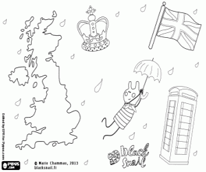 Blinky in the United Kingdom coloring page