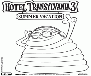 Blobby, a gelatinous monster coloring page