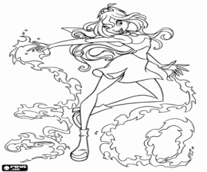 Bloom, fairy of Winx Club coloring page