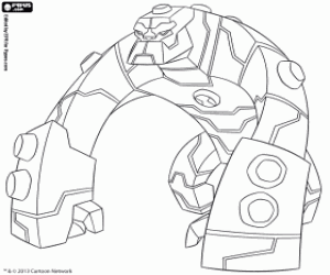 Bloxx from Ben 10 Omniverse coloring page