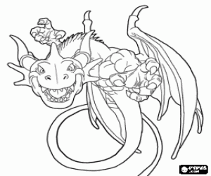 Blue Dragon, the blue dragon coloring page
