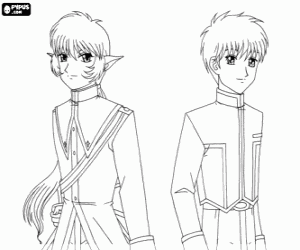 The Blue Knight and Masaya Aoyama coloring page