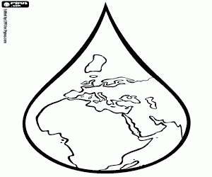 The blue planet, the Earth coloring page